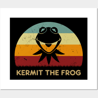 Retro Sunset - Kermit The Frog Posters and Art